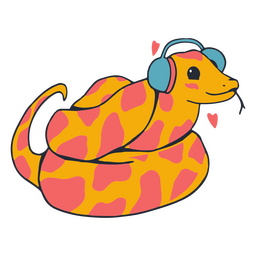 Nette Schlangenmusikfigur PNG-Design