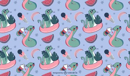 Lindo diseño de patrón de serpiente de verano
