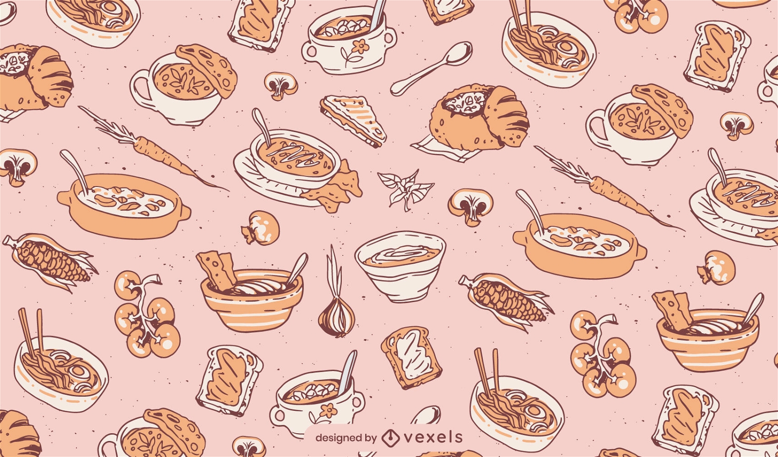 Autumn food pattern design