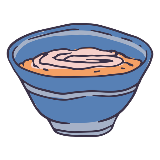 Uma tigela fumegante de sopa quente Desenho PNG