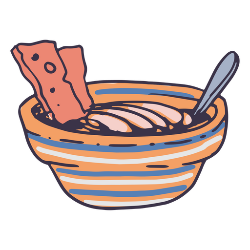 Schüssel köstliche Suppe PNG-Design