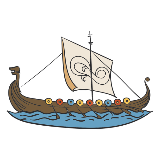 viking row boats clip art