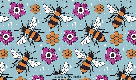 Honey bee pattern design