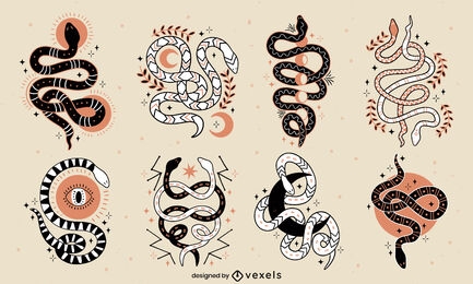 Conjunto de serpientes esotéricas