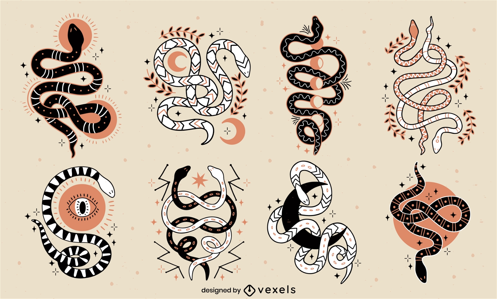 Conjunto de cobras esotéricas