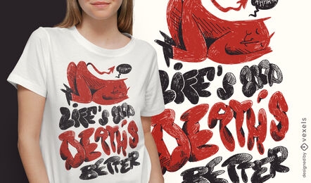 Design de t-shirt melhor vida após a morte da morte