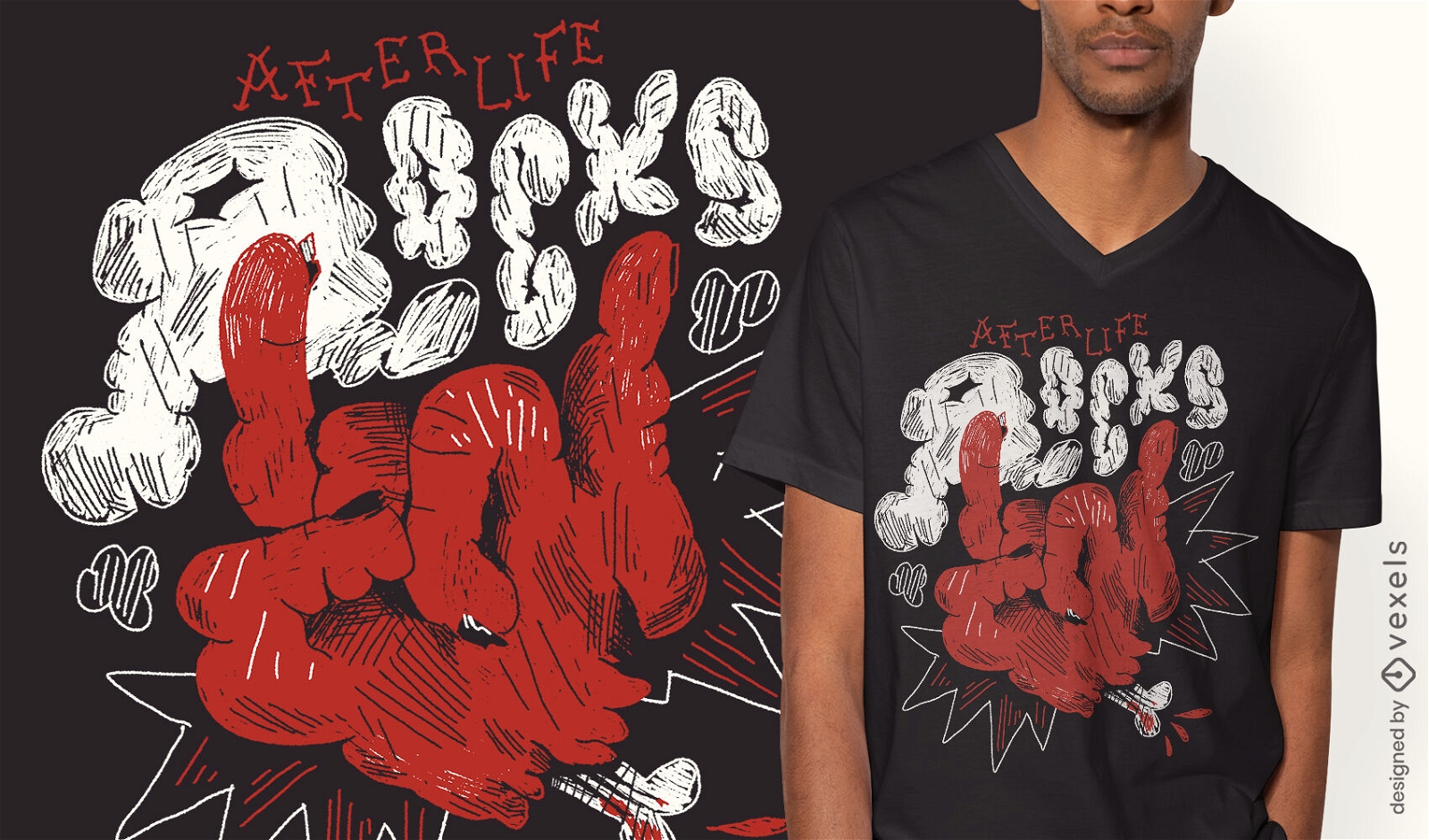 Afterlife rocks t-shirt design