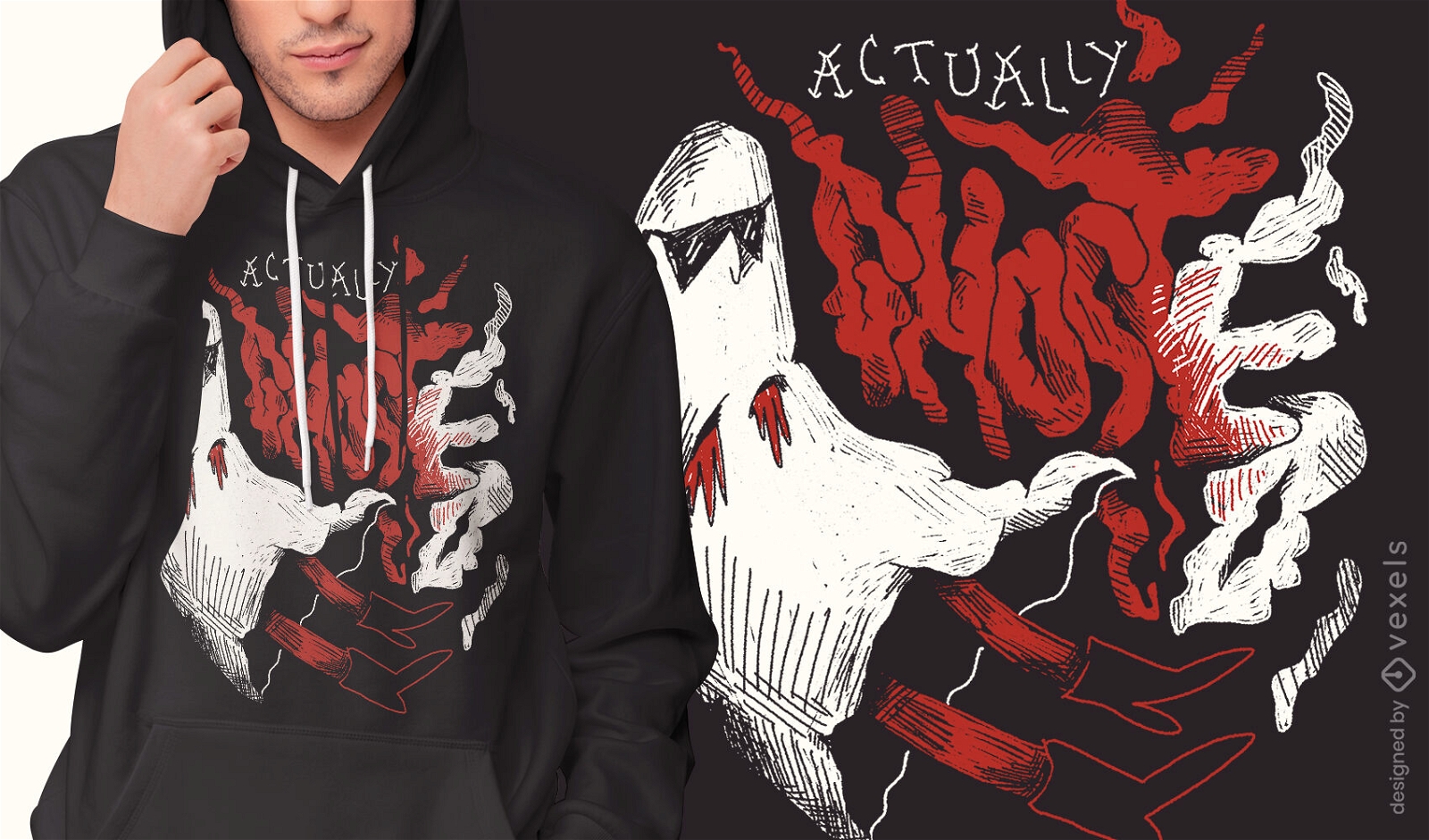 Actually ghosted afterlife t-shirt design