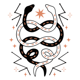 Mystische Esoterikschlangen PNG-Design