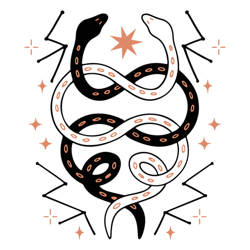 Mystical esoterism snakes PNG Design