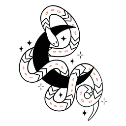 Esoteric Snake Moon PNG & SVG Design For T-Shirts