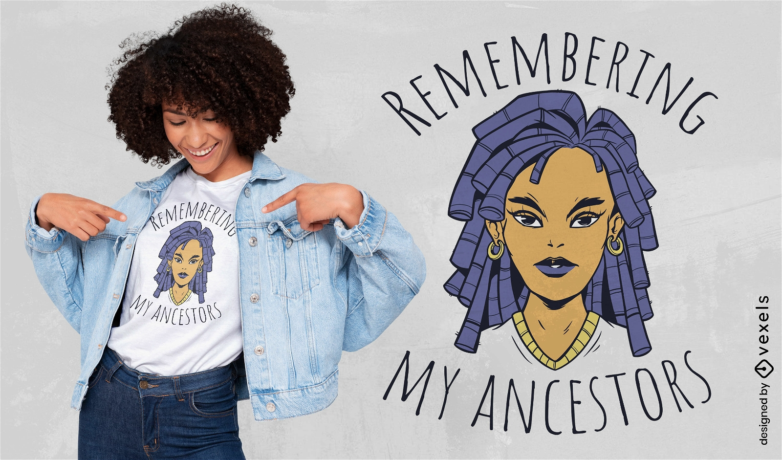 Schwarze Vorfahren der Geschichte zitieren T-Shirt-Design