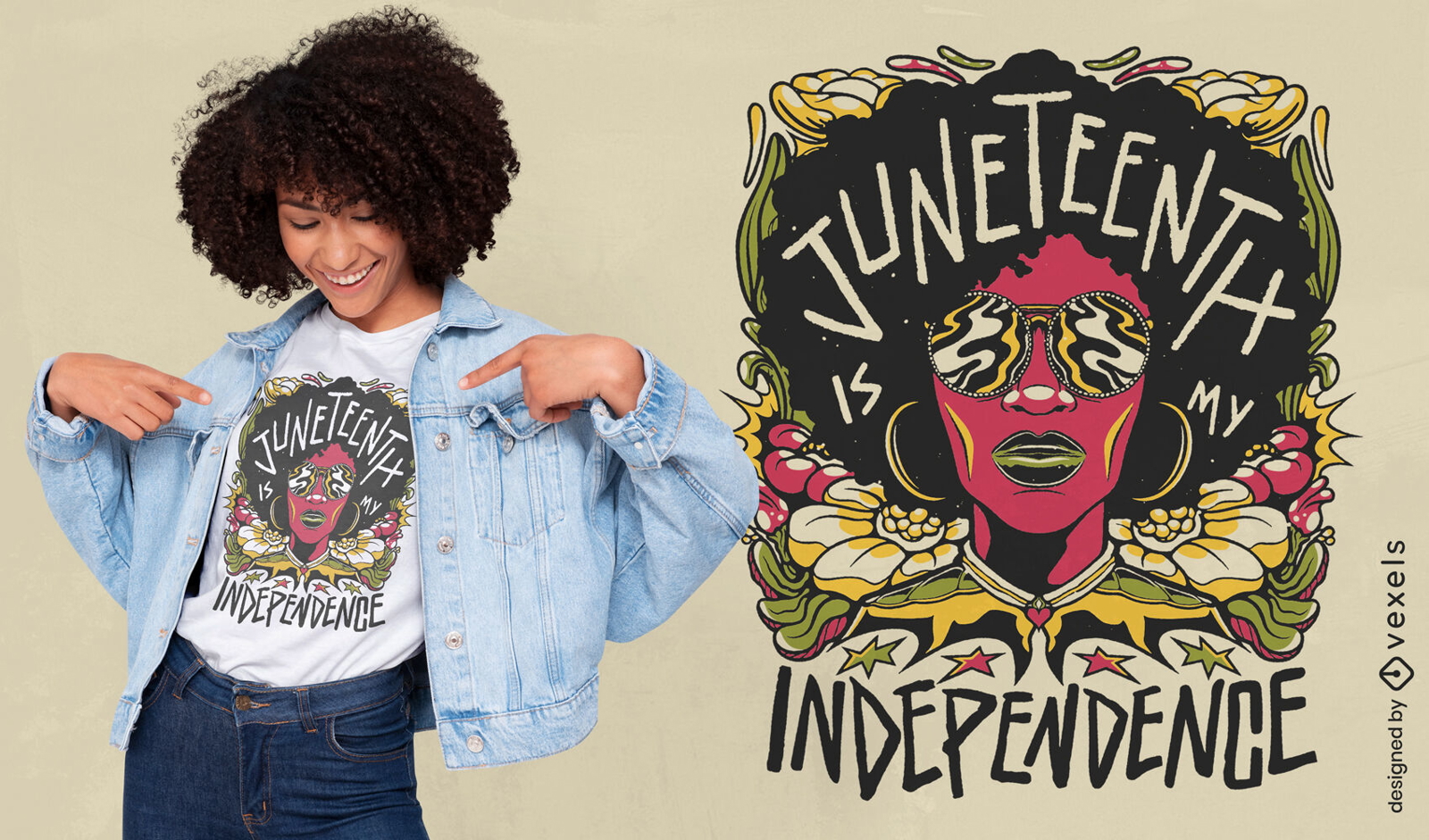 Juneteenth es mi dise?o de camiseta de independencia.