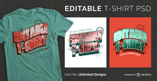 Postcard travel text scalable t-shirt psd