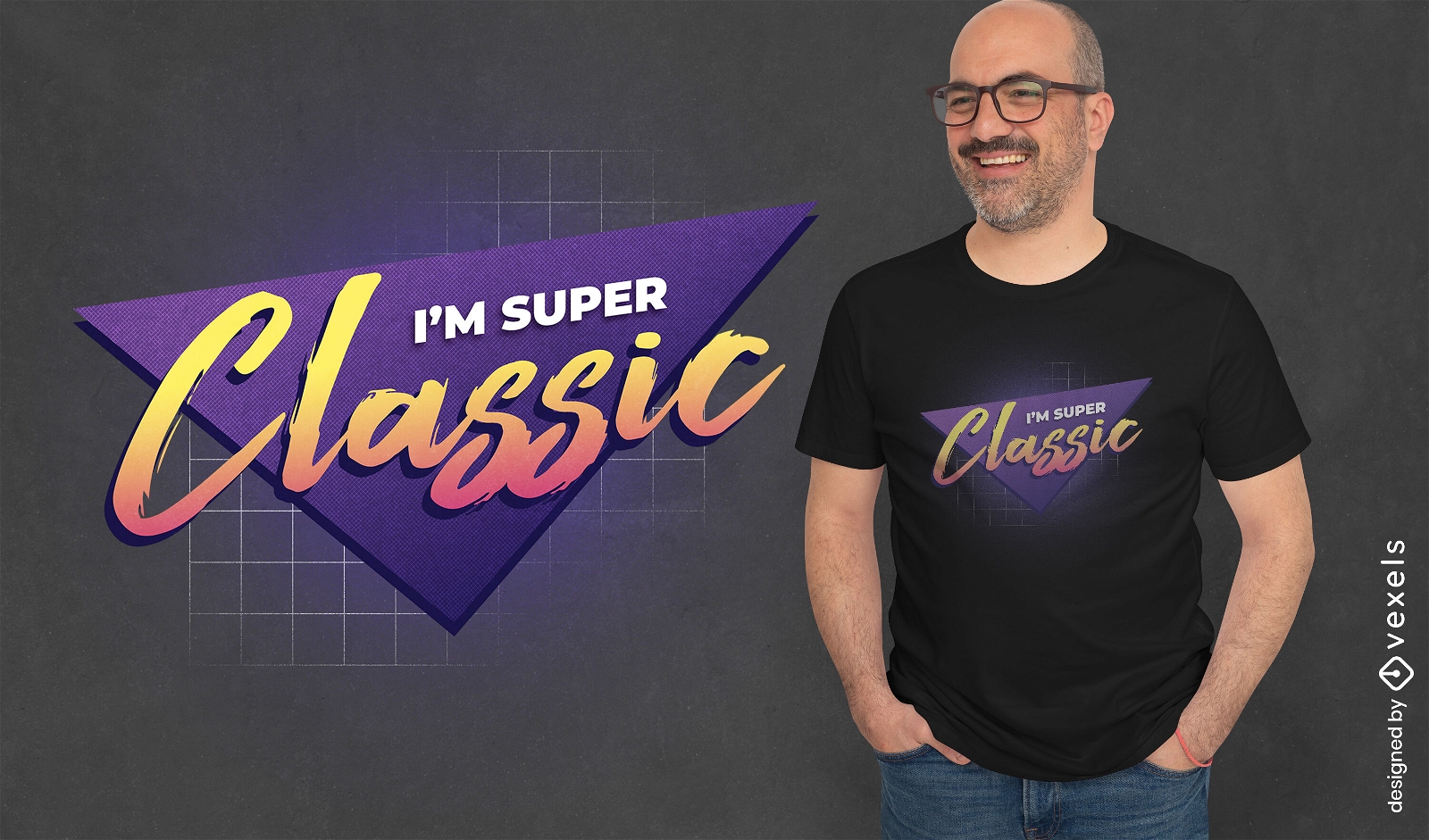 I'm super classic t-shirt design