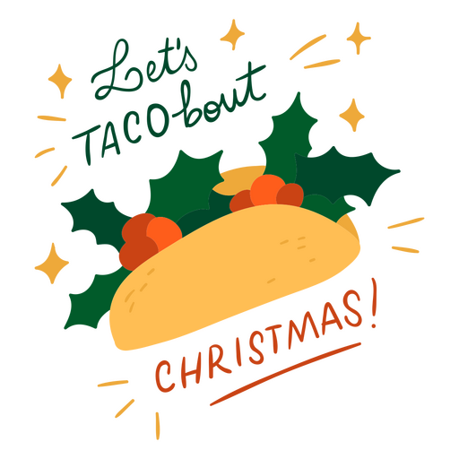 Let's tacobout christmas PNG Design