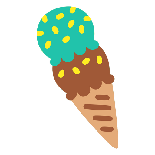 Comida de cono de helado de cumplea?os Diseño PNG