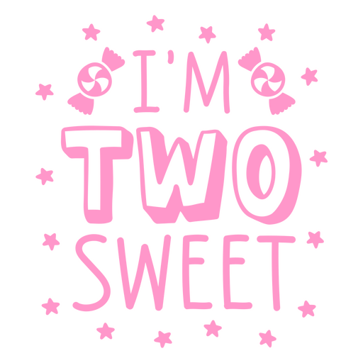 Two sweet birthday animal quote cut out  PNG Design