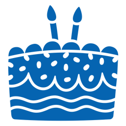 Birthday cake food cut out PNG Design