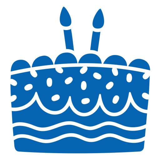 Birthday cake food cut out PNG Design
