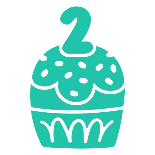 Birthday cupcake food cut out PNG Design