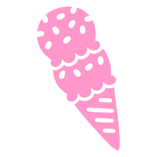 Comida de cono de helado de cumplea?os cortada Diseño PNG