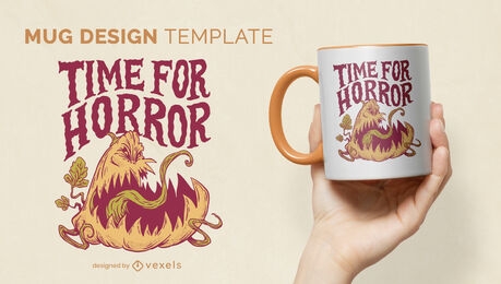 Pumpkin monster mug design