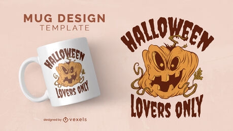 Halloween lovers mug design
