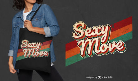 Diseño de bolso tote sexy move