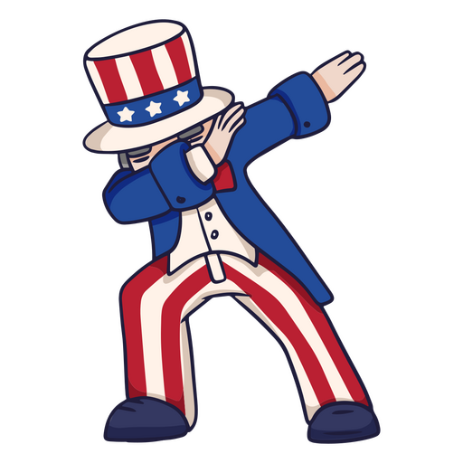 Uncle Sam tupfender Cartoon PNG-Design