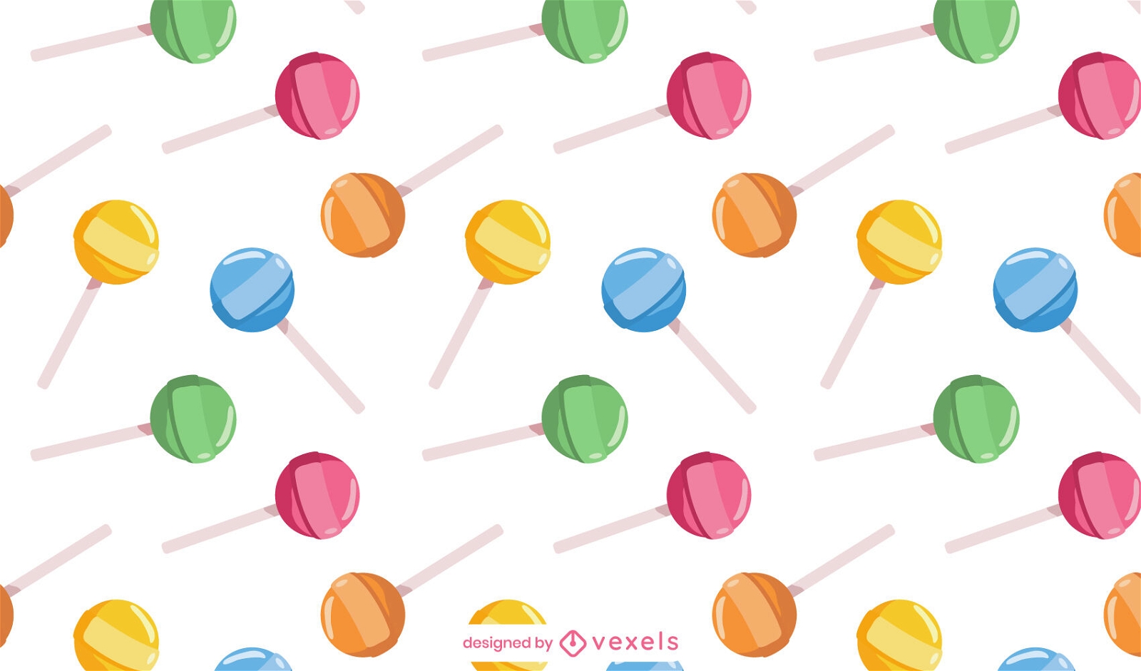 Colorful lollipop pattern design