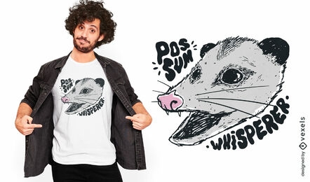 Opossum-Flüsterer-Zitat-T-Shirt-Design