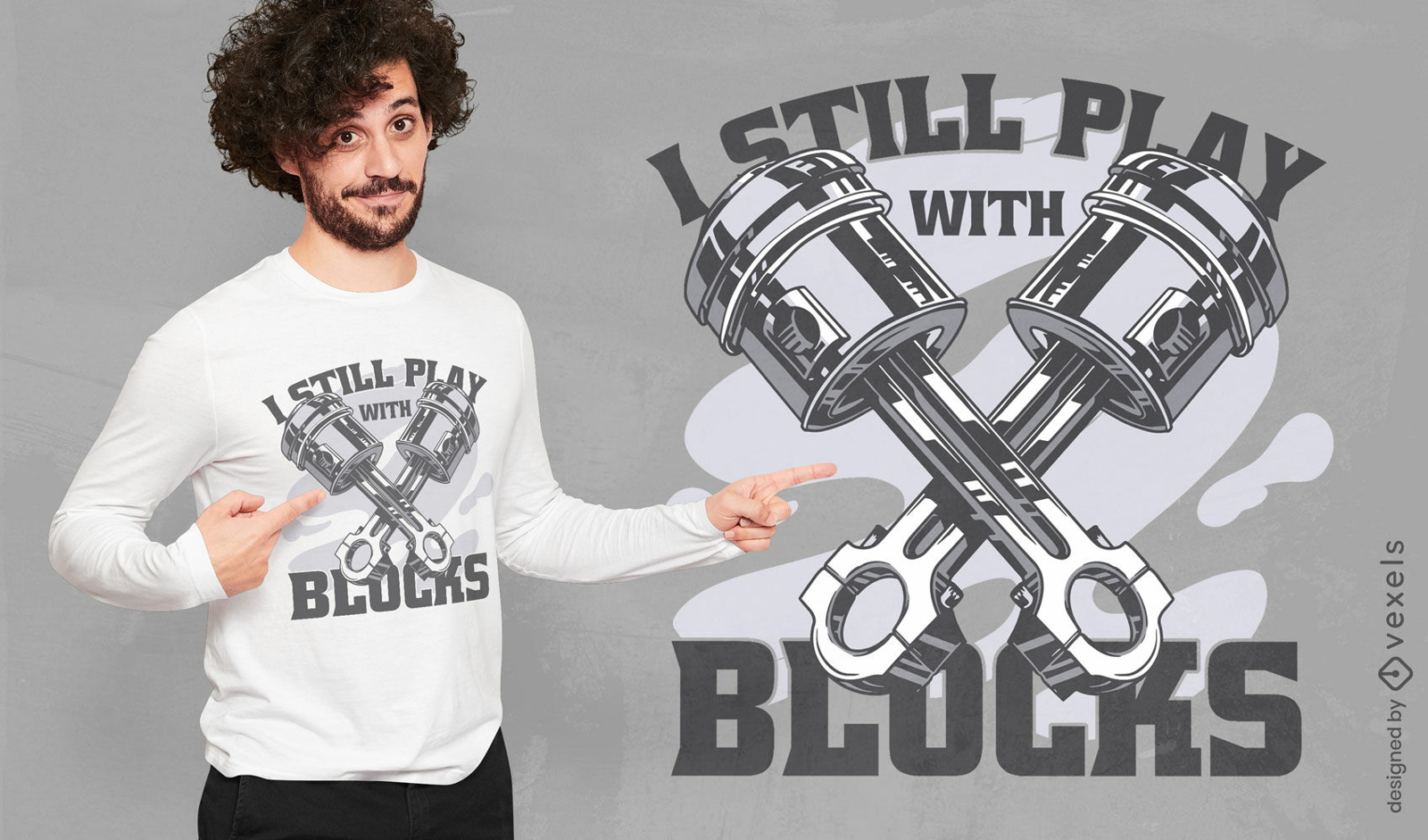 Play with blocks adult t-shirt design