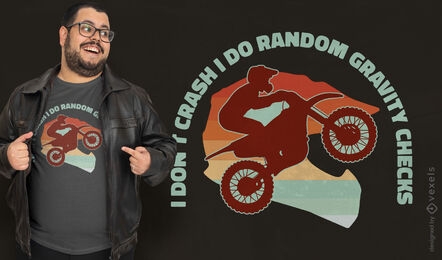 Design de camiseta com citação de acrobacias de motocicleta engraçada