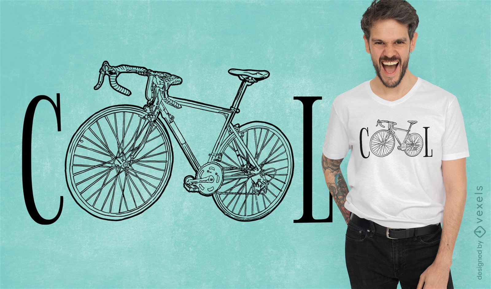 Genial diseño de camiseta de transporte de bicicletas.