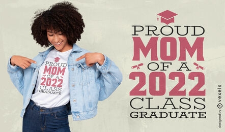 Design de camiseta de graduação de classe mãe orgulhosa