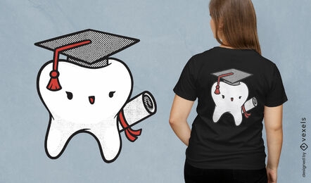 Design de camiseta de dente de formatura de dentista