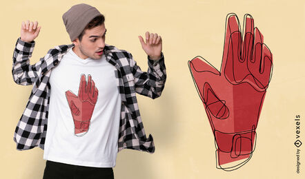 Torwarthandschuh im durchgehenden T-Shirt-Design