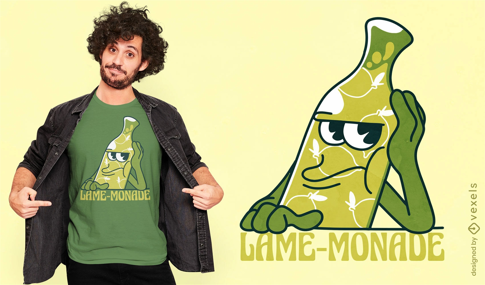 Diseño de camiseta de limonada Lame-monade