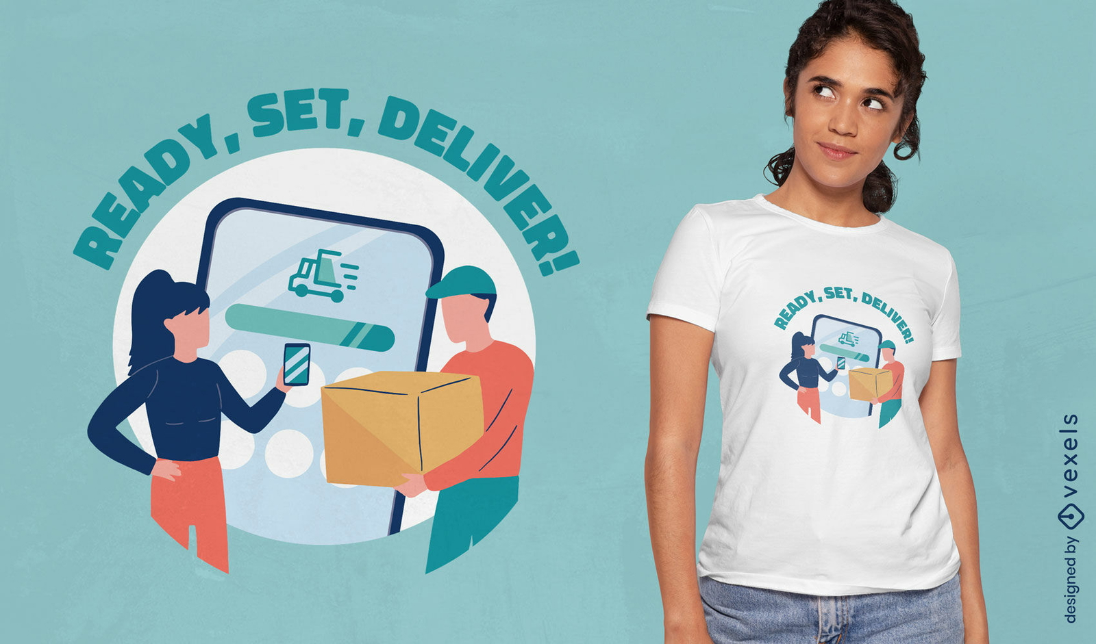 Diseño de camiseta de cotización comercial de entrega.