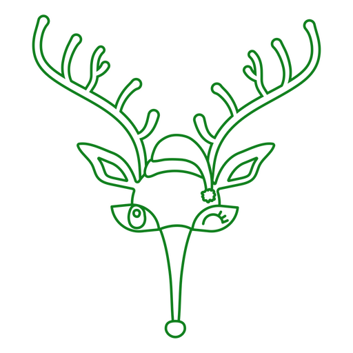 Weihnachtssüße Rentierbrille streichelt Charakter PNG-Design