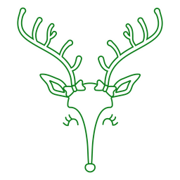 Weihnachtsbögen Rentier niedlichen Schlaganfall Charakter PNG-Design