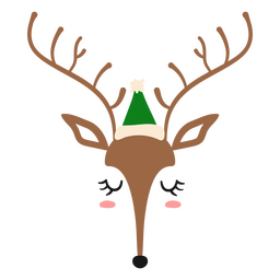 Personaje de reno navideño Diseño PNG