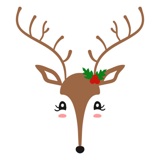 Christmas reindeer cute character PNG Design