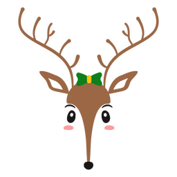 Christmas bow reindeer character PNG Design