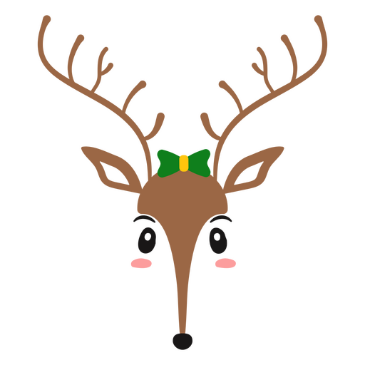 Christmas bow reindeer character PNG Design