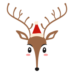 Christmas hat reindeer character PNG Design