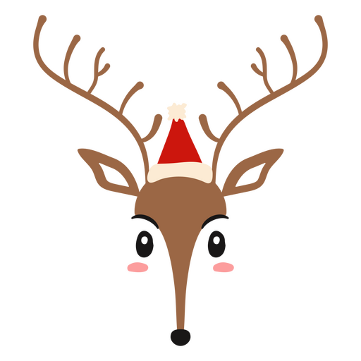 Christmas hat reindeer character PNG Design