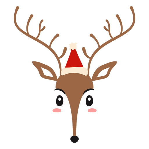 Personaje de reno de sombrero de Navidad Diseño PNG