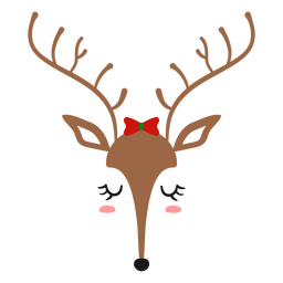 Weihnachten entzückender Rentiercharakter PNG-Design